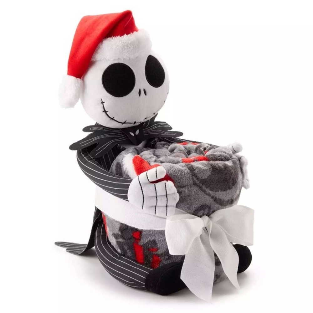 Disney Jack Skellington Plush with Throw Blanket NWT